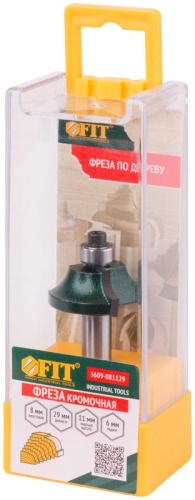Фреза кромочная калевочная с подшиником DxHxL=29х11х54 мм | код 3609-081129 | FIT фото 3