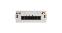 Панель коммутационная NIKOMAX настенная, 6 портов, Кат.6 (Класс E), 250МГц, RJ45/8P8C, 110, T568A/B, неэкранированная, светло-серая | код NMC-WP06UE2-GY | NIKOMAX