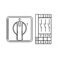 800 020, CS010010S, Двухпозиционные Переключатели Вкл-Выкл (0-1), 3 FAZ 10 A 60градус. | код 0.0.0.8.00020 | KLEMSAN
