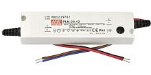 Источник питания AC-DC, 20Вт, вход 90...277В AC, 47...63Гц, ККМ, выход 12В/1.6А, рег. 1.2…1.6А, изоляция 3750В AC, в кожухе, IP64, 147х37х28 мм, -30...+60С | код PLN-20-12 | MeanWell