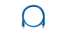 Шнур коммутационный NIKOMAX U/UTP 4 пары, Кат.5е (Класс D), 100МГц, 2хRJ45/8P8C, T568B, заливной, с защитой защелки, многожильный, BC (чистая медь), 24AWG (7х0,205мм), LSZH нг(А)-HFLTx, синий, 5м | код NMC-PC4UD55B-050-C-BL | NIKOMAX