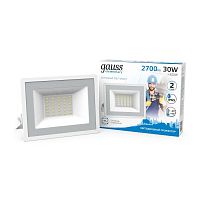 Прожектор светодиодный Elementary 30Вт 2100лм IP65 6500К бел. | Код. 613120330 | Gauss
