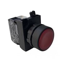 CP160DК Кнопка с подсветкой-светодиод красная (1НО) 12-30 В перем. и пост. тока | код CP160DK | EMAS
