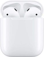 Гарнитура вкладыши Apple AirPods 2 A2032,A2031,A1602 белый беспроводные bluetooth в ушной раковине (MV7N2CH/A) | код 2032202 | APPLE