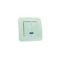 Выключатель 2-кл. СП Lillium N 10А IP20 с подсветкой крем. Makel 55223