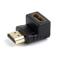 Переходник HDMI <-> HDMI Cablexpert A-HDMI90-FML, 19F/19M, угловой соединитель 90 градусов, золотые разъемы, пакет | код A-HDMI90-FML | Cablexpert