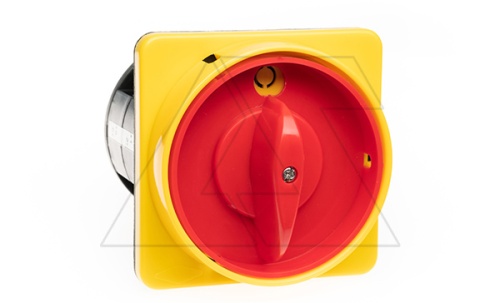 Переключатель BS 100 92 LK, аварийный, 4P, 100A, тип 0-1, 37kW(400VAC по АС-23), на дверь, красная блокируемая в 0 рукоятка, фронт IP40 | код EAC602714 | Rade Koncar