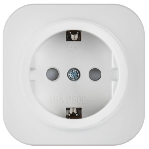 GLORY Розетка 1-местная для открытой установки с заземлением с защитными шторками 16А РСш20-3-ХБм белый матовый IEK | код ERH14-K01M-16 | IEK GLORY Розетка 1-местная для открытой установки с заземлением с защитными шторками 16А РСш20-3-ХБм белый матовый IEK | код ERH14-K01M-16 | IEK