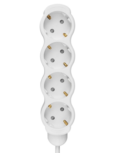 Удлинитель бытовой Люкс 4 гнезда, 2 м, с/з, с з/ш, ПВС 3х0,75 мм2, 10 А, 250 В, 2400 Вт TDM | код SQ1303-4019 | TDM