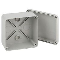 Коробка распаячнаяKORvp приборная подъездная открытой установки 100х100х50мм на винтах с гладкими стенками IP55 | код Б0058942 | ЭРА