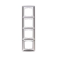 DEA Рамка 4-я горизонтальная Серебряный металлик KRANZ | код KR-78-0288 | KRANZ