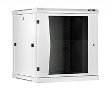 Настенный разборный шкаф TLK 19, 12U, стеклянная дверь, Ш600хВ636хГ600мм, 2 пары монтажных направляющих, серый | код TWC-126060-R-G-GY | TLK