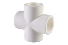Крестовина 25 полипропиленовая PPR белая | код 9000002525 | Политэк