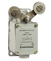 Выключатель концевой ВК-200-БВ-11-67У2-24, V-образный рычаг с роликом на каждом плече, без сальника, ход влево, без cамовозврата, ступень 2- 51мм, IP67 (ЭТ) | код ET514768 | Электротехник