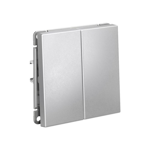 Переключатель 2-кл. ArtGallery 10AX быстрозажим. клем. механизм алюм. SE GAL000365S фото 7