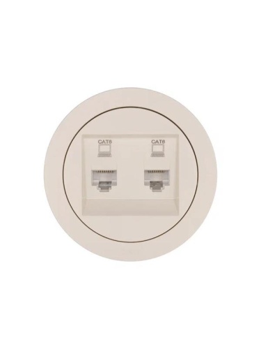 Розетка компьютерная 2-м СП OSEN кат.6 с модулем механизм сл. кость LEZARD 743-9088-142 фото 4