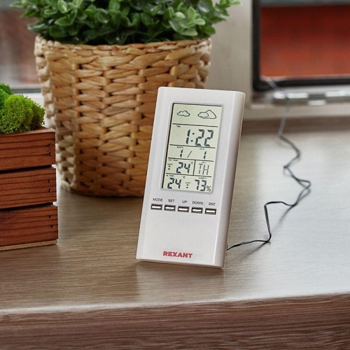 Метеостанция комнатно-уличная S3331SC с проводным датчиком | код 70-0513 | REXANT Метеостанция комнатно-уличная S3331SC с проводным датчиком | код 70-0513 | REXANT