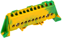 TEKFOR Шина PE земля в комб. изол. Стойка 8х12-11-ЖЗ IEK | код TF-NN20-11-DP-K52 | IEK