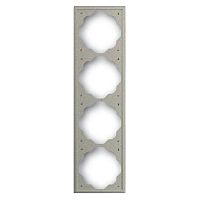 IMPULS Рамка 4 поста шампань-металлик | код 1724-79-507 | ABB