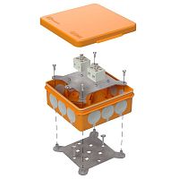 Коробка огнестойкая для о/п двухкомпонентная 60-0303-FR6.0-4 Е15-Е120 RAL2004 100х100х40 (16 шт/кор) Промрукав | код 60-0303-FR6.0-4 | ПРОМРУКАВ