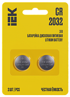 Батарейка дисковая литиевая CR2032 IEK | код ABT-CR2032-OP-L02 | IEK