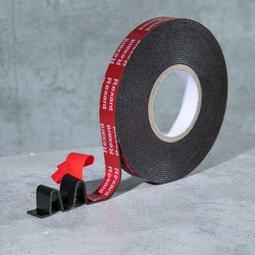 Лента клейкая двухсторонняя на VHB акриловой основе 12ммх5м черн. Rexant 09-6047 фото 7