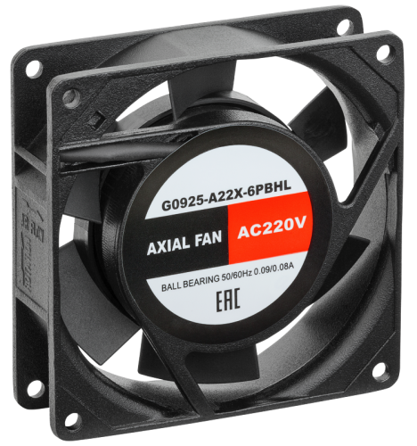 Вентилятор осевой SILART, 92 х 92 х 25, 220 VAC, подшипник качения | код G0925-A22X-6PBHL | SILART