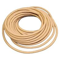 Труба гофрированная ПВХ легкая d16мм с протяжкой свет. дерево (уп.25м) Урал Пак ГФ-8104116-025