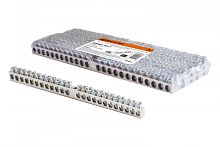 Шина N нулевая 6х9мм 24/1 (24 группы/крепеж по центру) никелированная TDM | код SQ0801-0311 | TDM