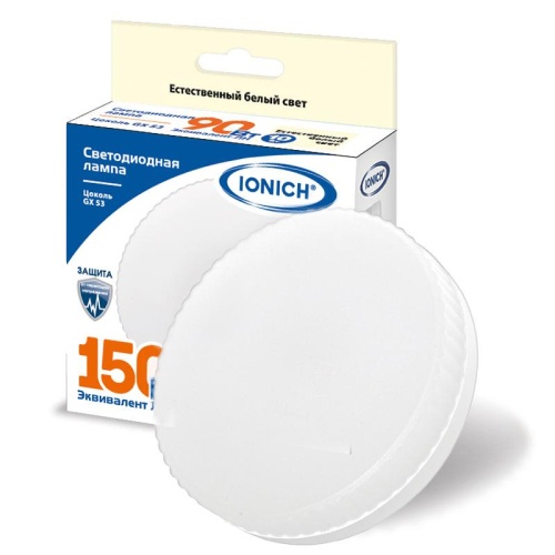 Лампа светодиодная IONICH 15Вт 1350Лм 230В 4000К GX53 | код 1810 | Universal