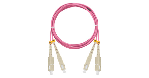 Шнур NIKOMAX волоконно-оптический, соединительный, многомодовый 50/125мкм, стандарта ОM4, SC/UPC-SC/UPC, двойной, LSZH нг(A)-HFLTx, 2мм, маджента, 5м | код NMF-PC2M4C2-SCU-SCU-005 | NIKOMAX Шнур NIKOMAX волоконно-оптический, соединительный, многомодовый 50/125мкм, стандарта ОM4, SC/UPC-SC/UPC, двойной, LSZH нг(A)-HFLTx, 2мм, маджента, 5м | код NMF-PC2M4C2-SCU-SCU-005 | NIKOMAX