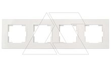 Rita - Рамка 4 поста, горизонтальный монтаж, белая | код 2220-800-1401 | Mutlusan
