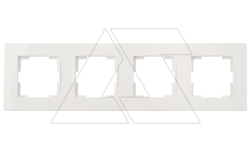 Rita - Рамка 4 поста, горизонтальный монтаж, белая | код 2220-800-1401 | Mutlusan