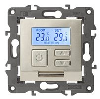 Терморегулятор универс.230В-Imax16А, Эра Elegance, шампань,14-4111-04 | код Б0034378 | ЭРА