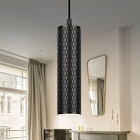 Светильник подвесной (подвес) PL20 BK MR16 GU10 потолочный цилиндр черн. ЭРА | код Б0058500 | Эра