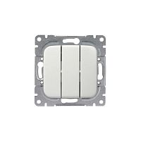 Выключатель 3-клавишный, 1-полюсный, 16А/230В, серия Jussi, белый 10631U | код 2TKA000149G1 | ABB