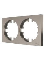 Рамка 2-м OSEN горизонт. квадрат титан LEZARD 743-3700-147