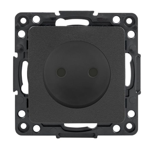 Стокгольм Механизм Розетки 1-местной б/з 10 А черный с защ, штор, PROxima | код EZR10-022-10 | EKF