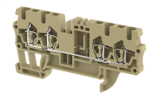 Клемма проходная пружинная 2,5 мм2 на 4 подключения, хаки SQ2.5-2X2-KHAKHI | код 2102060006 | Elmex