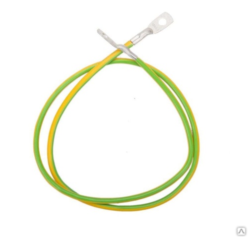 Провод заземления гибкий 16 мм2 с двумя наконечниками ТМЛ 16–8 550мм | код ПЗУ-16-550-1 | Инкомос ( комплект 1 шт. )