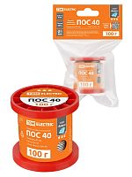 Припой ПОС 40, проволока, ГОСТ 21931-76, ?1 мм, 100 г, катушка, инд. упак., Алмаз TDM | код SQ1025-1809 | TDM