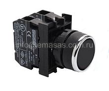 Кнопка нажимная круглая черная B202DH | код B202DH | EMAS