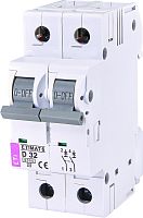 Автоматический выключатель ETIMAT 6 2p D 32A (6kA) | код 002163519 | ETI