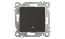 Rita - Выключатель промежуточный, пруж. зажимы, черный мат | код 2200-408-0184 | Mutlusan