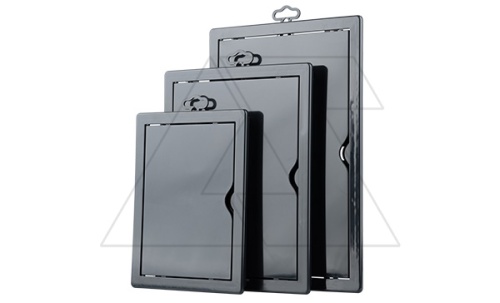 Лючок ревизионный 315х215мм, для отверстия 300x200мм, графит, пластик | код 02-806aGR | airRoxy