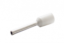 Наконечник штыревой втулочный изолированный НШВИ 0,5-10 цвет белый | код NSHvI-0,5-10-W | Engard