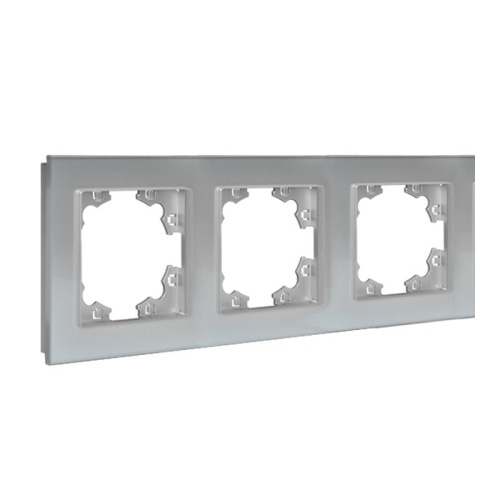 Рамка 3-м Афина стеклянная серебр. UNIVersal 2268