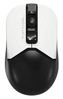 Мышь A4Tech Fstyler FG12S Panda белый/черный оптическая (1200dpi) silent беспроводная USB (3but) | код 1454159 | A4TECH