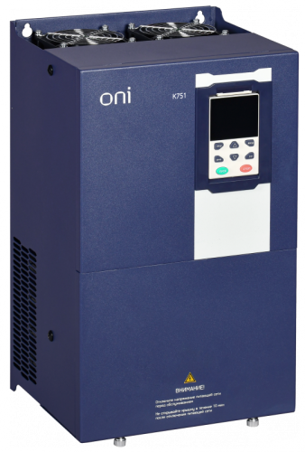 Преобразователь частоты K751 380В 3Ф 37-45кВт 75-91А с дросселем постоянного тока ONI | код K751-33-3745RM | ONI