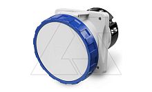 Разъем пром. силовой CEE встраиваемый наклонный, гнездо, 63A, 2P+E 6h, 200_250VAC 50/60Hz, уст. 100x110mm, IP66/IP67/IP69, серия OPTIMA | код 415.6363 | Scame